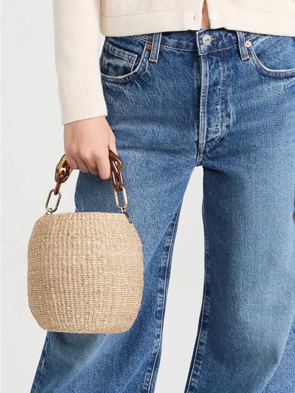 Clare V. Pot de Miel Bag with Resin Top Handle